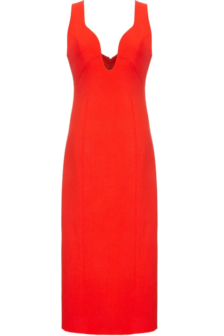 Dresses | Midi Dresses<CULT MIA FITTED MIDI DRESS Red