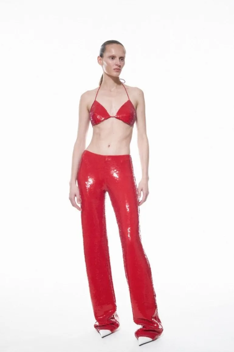 Pants<CULT MIA JADE SEQUINNED PANTS Red