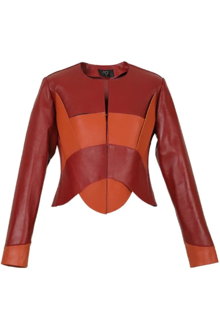 Jackets<CULT MIA NOX LEATHER JACKET Red