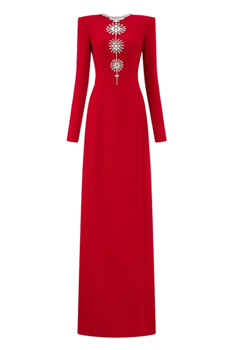 Dresses | Gowns<CULT MIA OPEN BACK FLOOR LENGTH GOWN Red