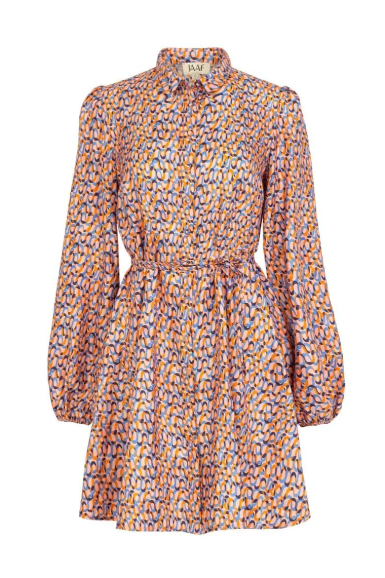 Dresses | Mini Dresses<CULT MIA RED SILK PRINTED MINI SHIRT DRESS Red/Pink