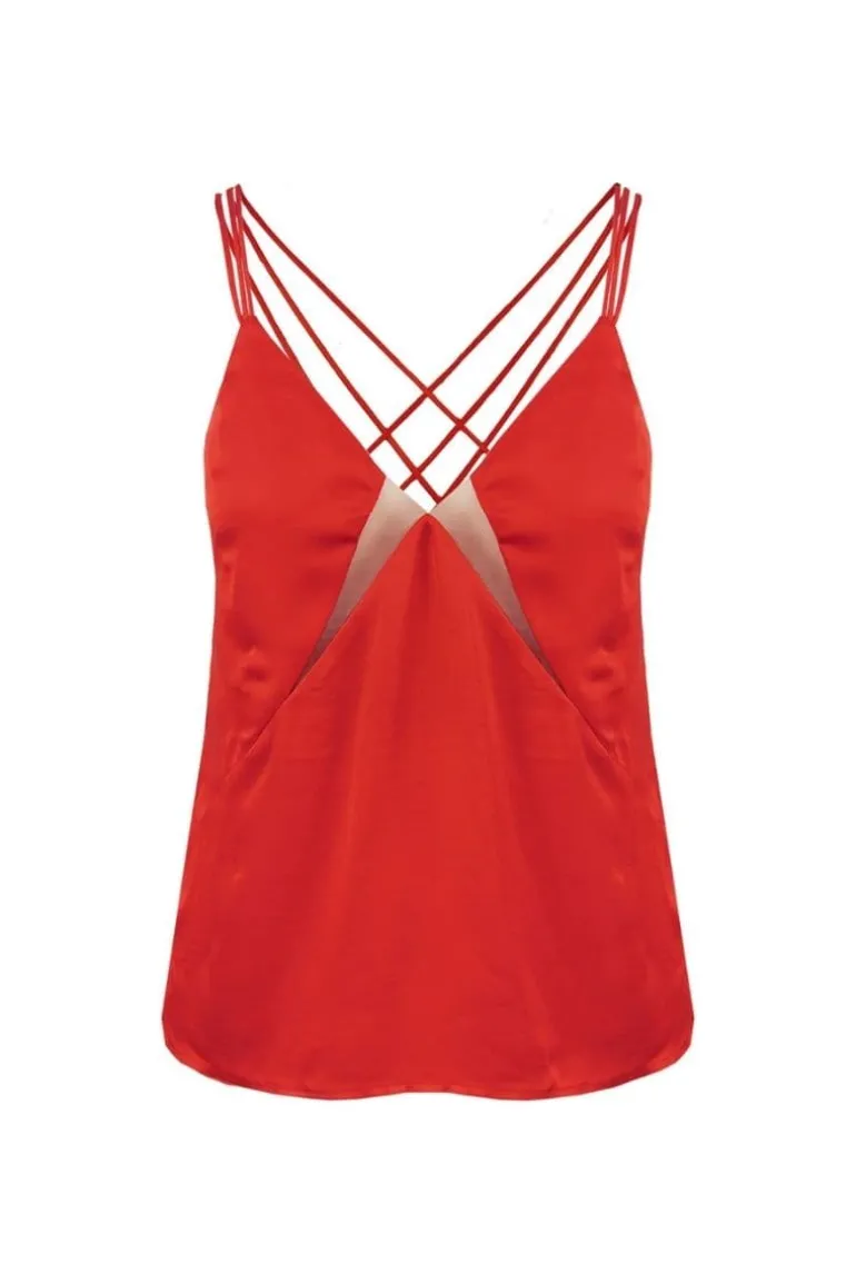Sleep & Loungewear<CULT MIA SPECTRE TOP Red