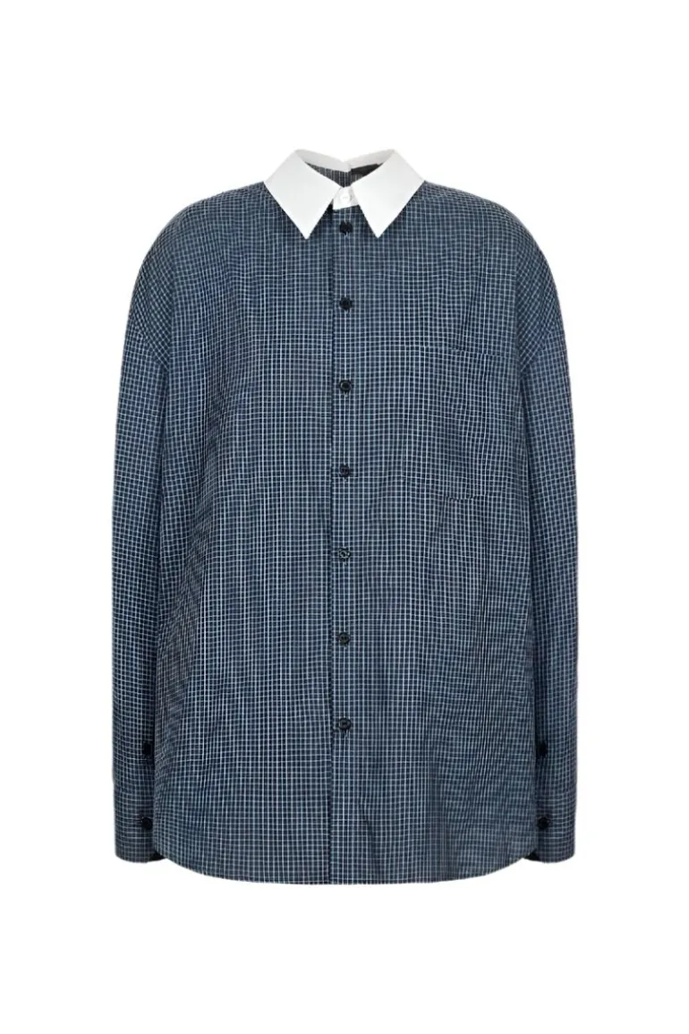 Tops<CULT MIA RELAXED SHIRT WITH BUTTONS IN Navy