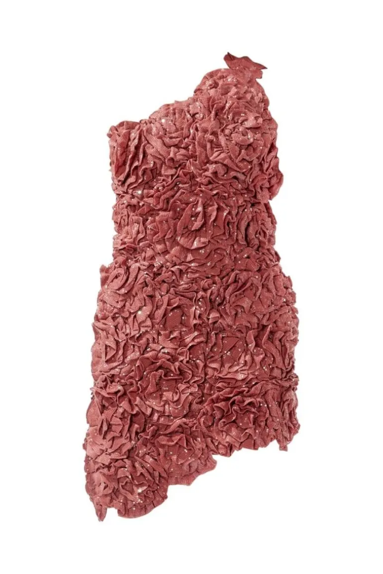 Dresses | Mini Dresses<CULT MIA SEQUIN FLOWER MINI DRESS Rose Pink