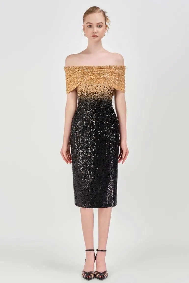 Dresses | Midi Dresses<CULT MIA ROSELILY PENCIL OFF-SHOULDER MIDI DRESS Ombre
