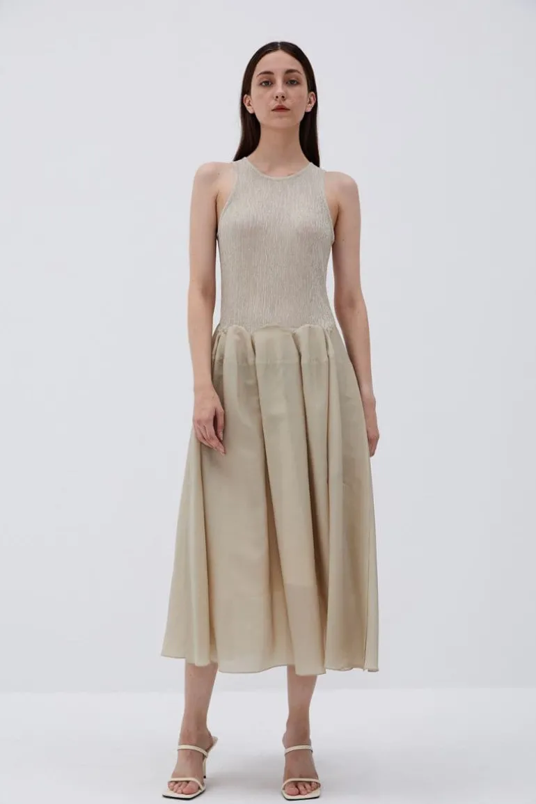 Dresses<CULT MIA ROSÉLIE BEIGE MAXI DRESS