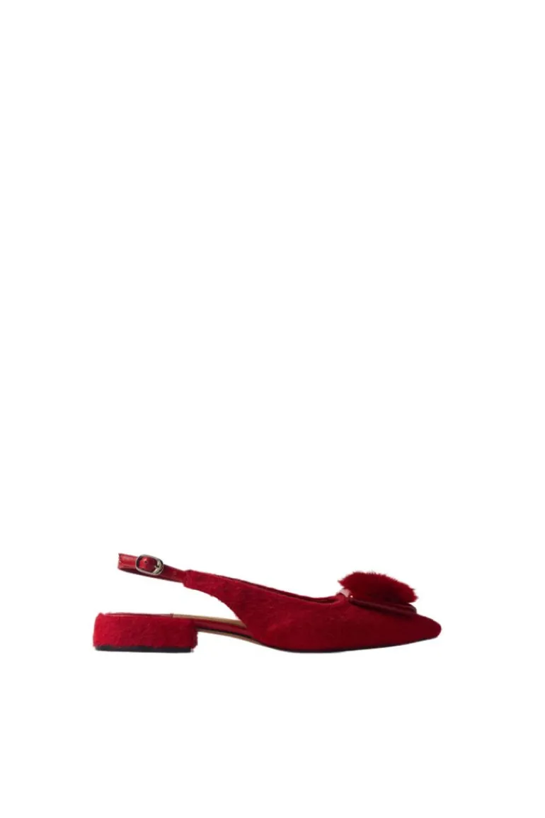 Flats<CULT MIA ROYA SLINGBACK FLATS Red