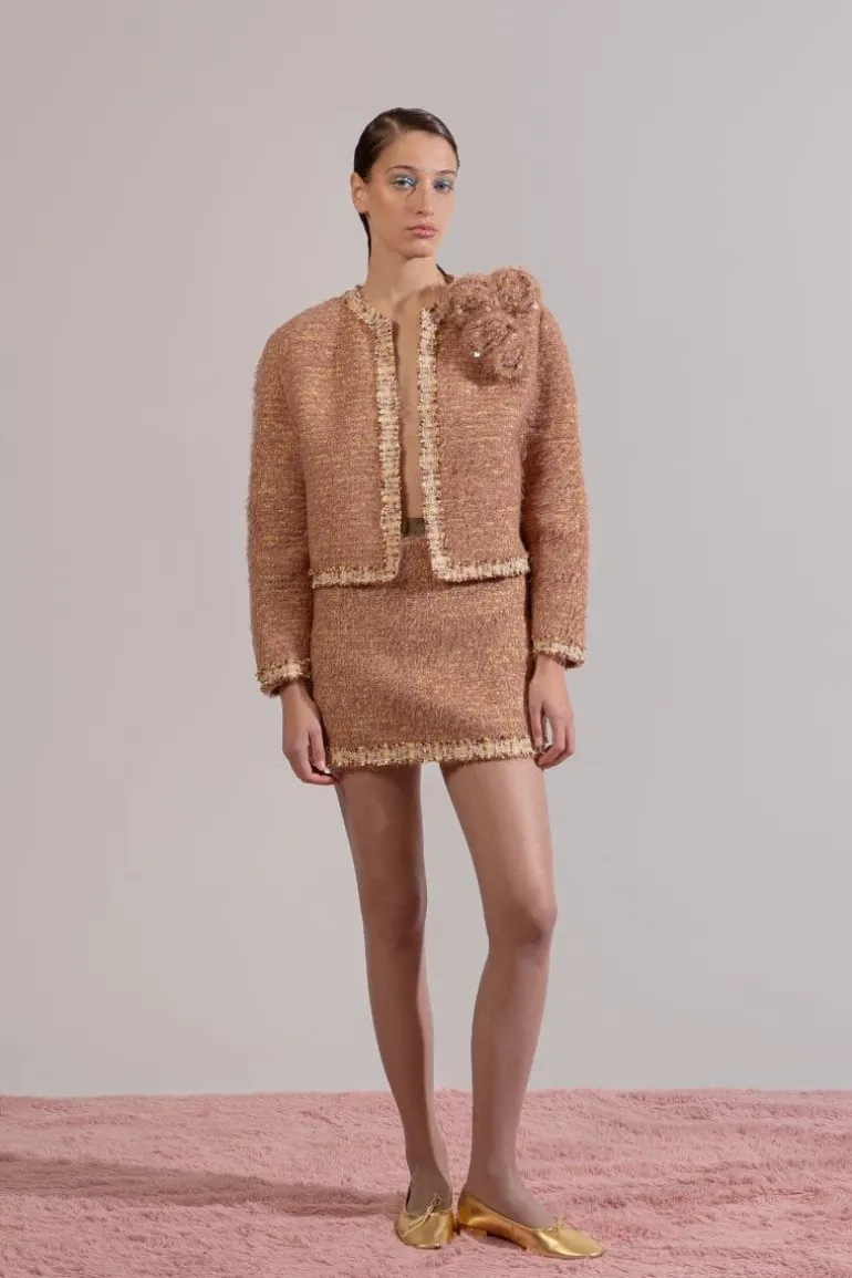 Jackets<CULT MIA ROZANY KNITTED JACKET Beige