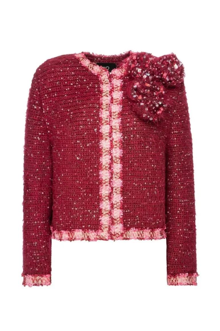 Jackets<CULT MIA ROZANY RED KNITTED JACKET Red/Pink