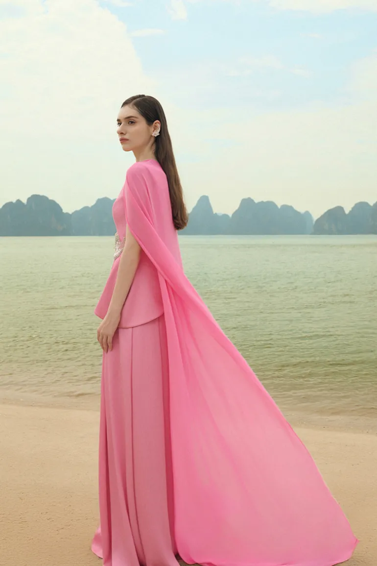 Dresses | Gowns<CULT MIA RUCHED SILK GOWN Pink