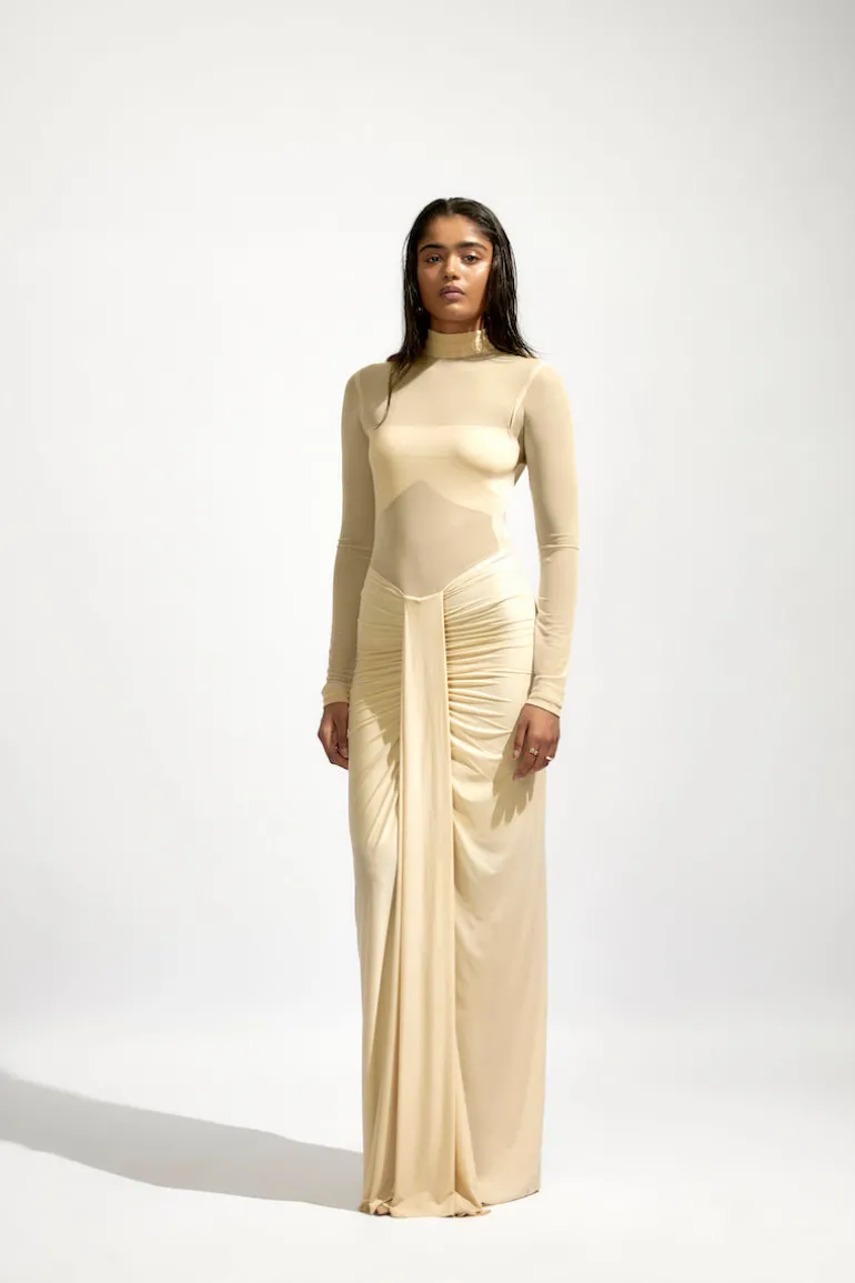 Dresses<CULT MIA RUNE OFF-WHITE MAXI DRESS Off White