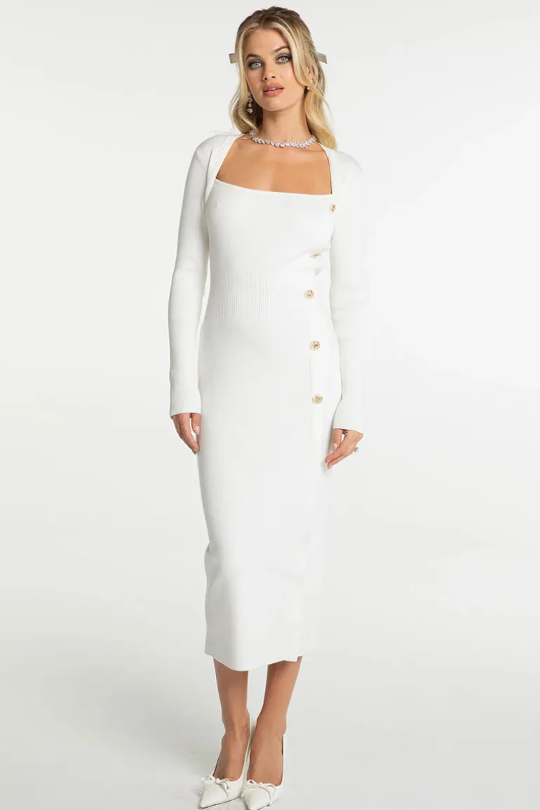 Dresses | Midi Dresses<CULT MIA RYLEE KNIT DRESS White