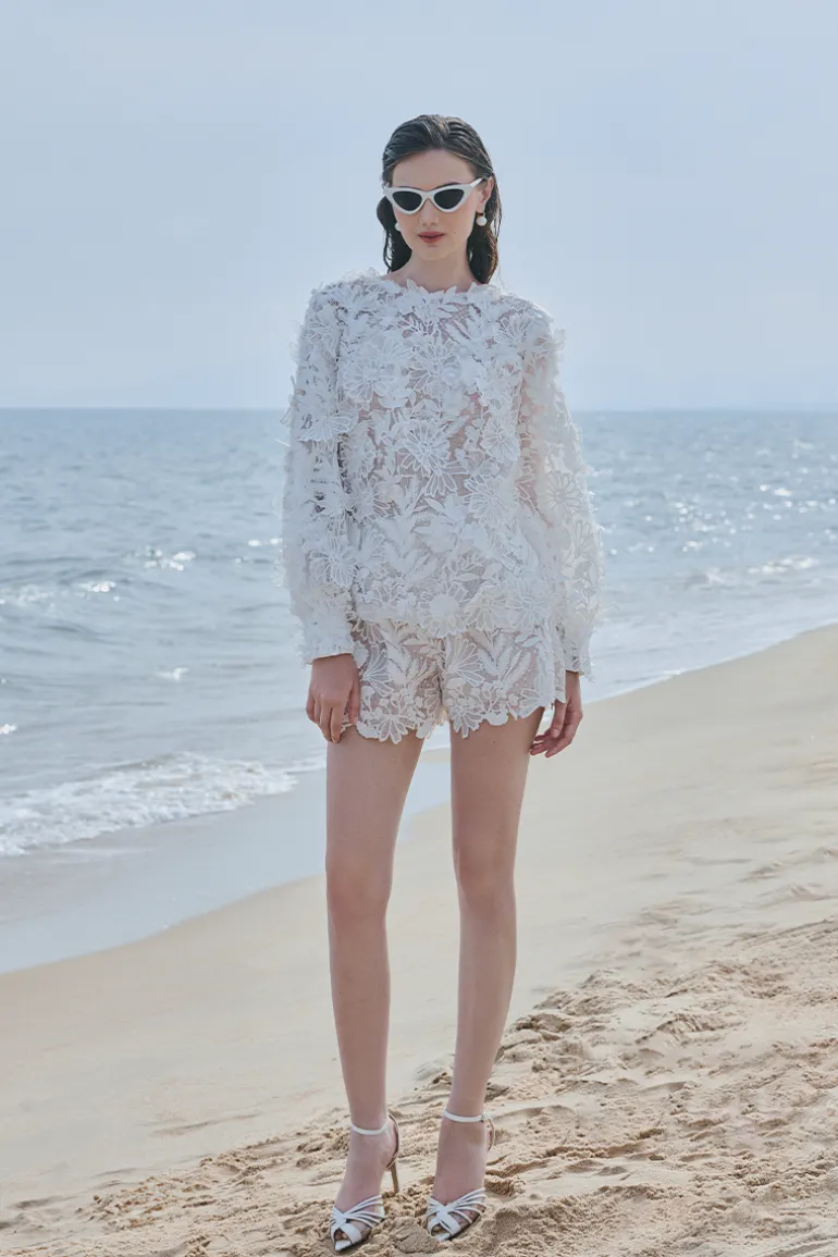 Outfit Sets<CULT MIA SALADA EMBROIDERED LACE OUTFIT SET White