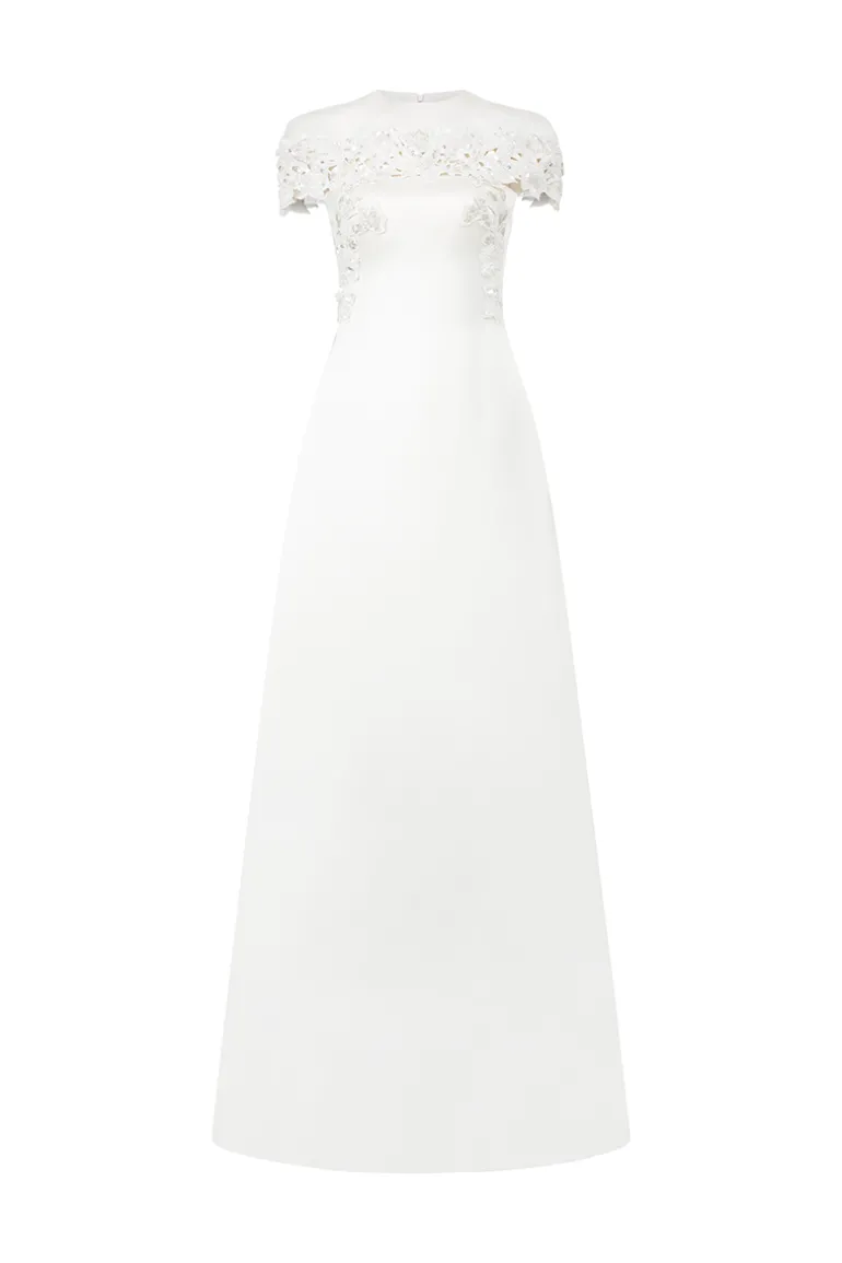 Dresses | Gowns<CULT MIA SATIN TAFFETA GOWN White