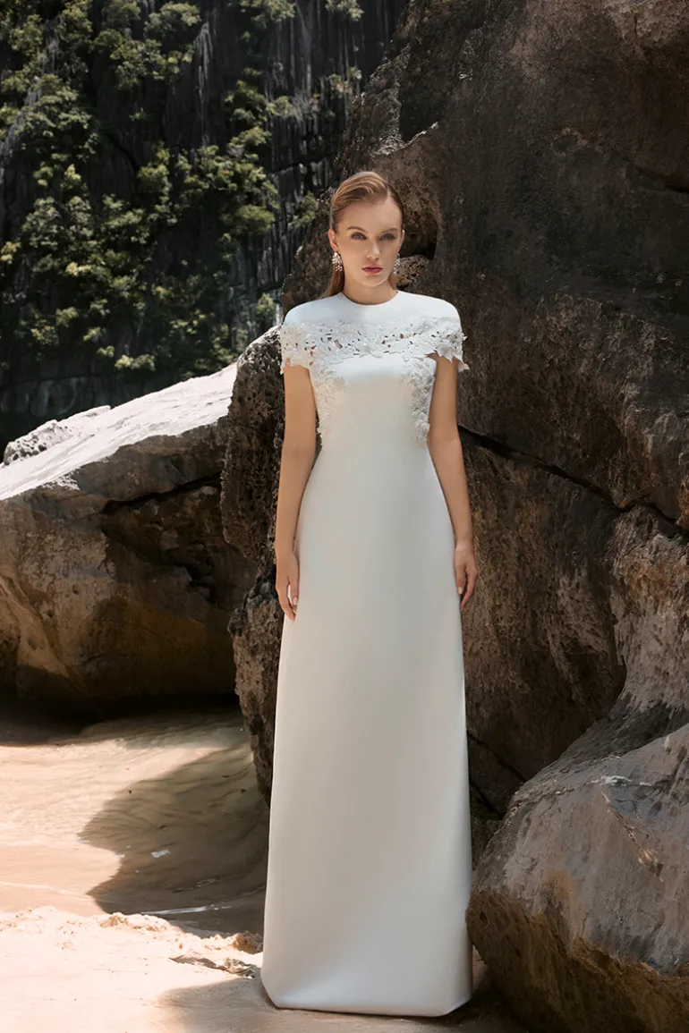 Dresses | Gowns<CULT MIA SATIN TAFFETA GOWN White