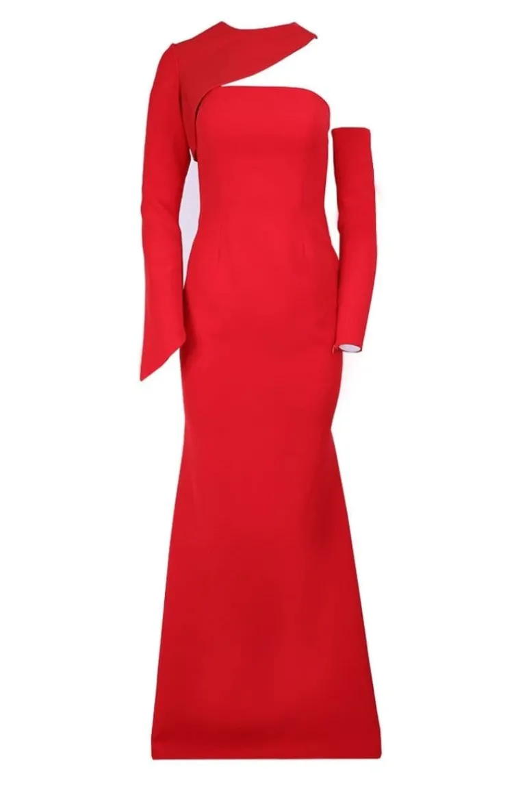 Dresses<CULT MIA SCARLET CORSET MAXI DRESS Red