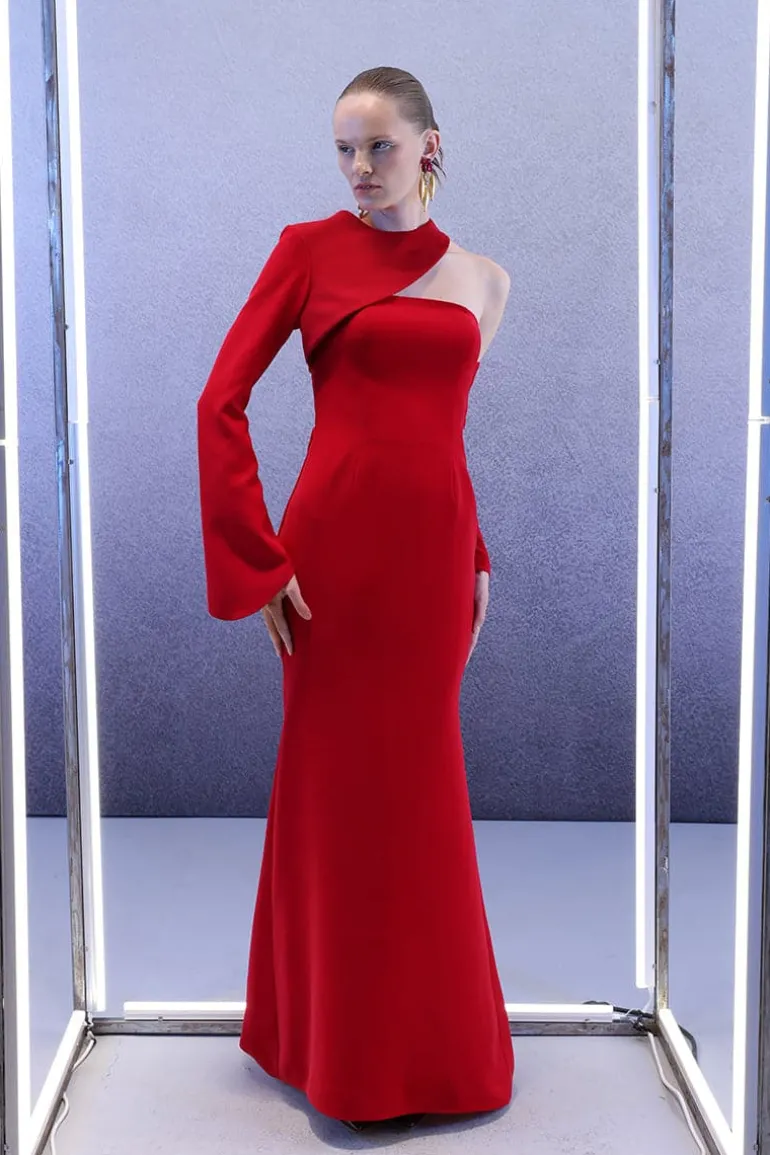 Dresses<CULT MIA SCARLET CORSET MAXI DRESS Red