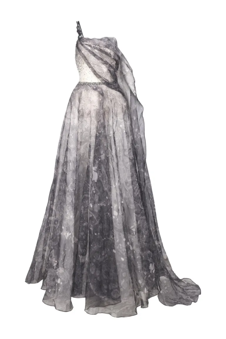 Dresses | Gowns<CULT MIA SEQUIN-DETAILED CHIFFON MAXI DRESS Black