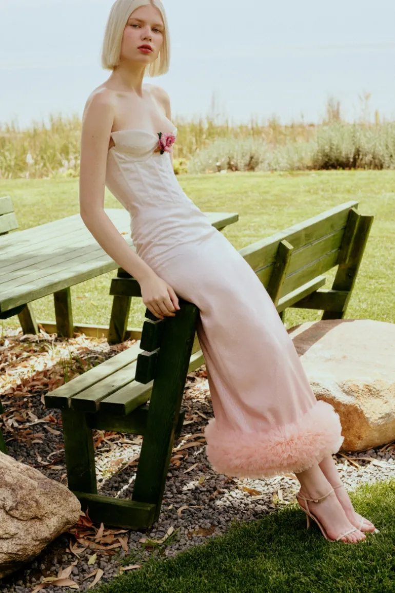Dresses | Midi Dresses<CULT MIA SEQUINED MIDI DRESS IN White to Cream Gradient