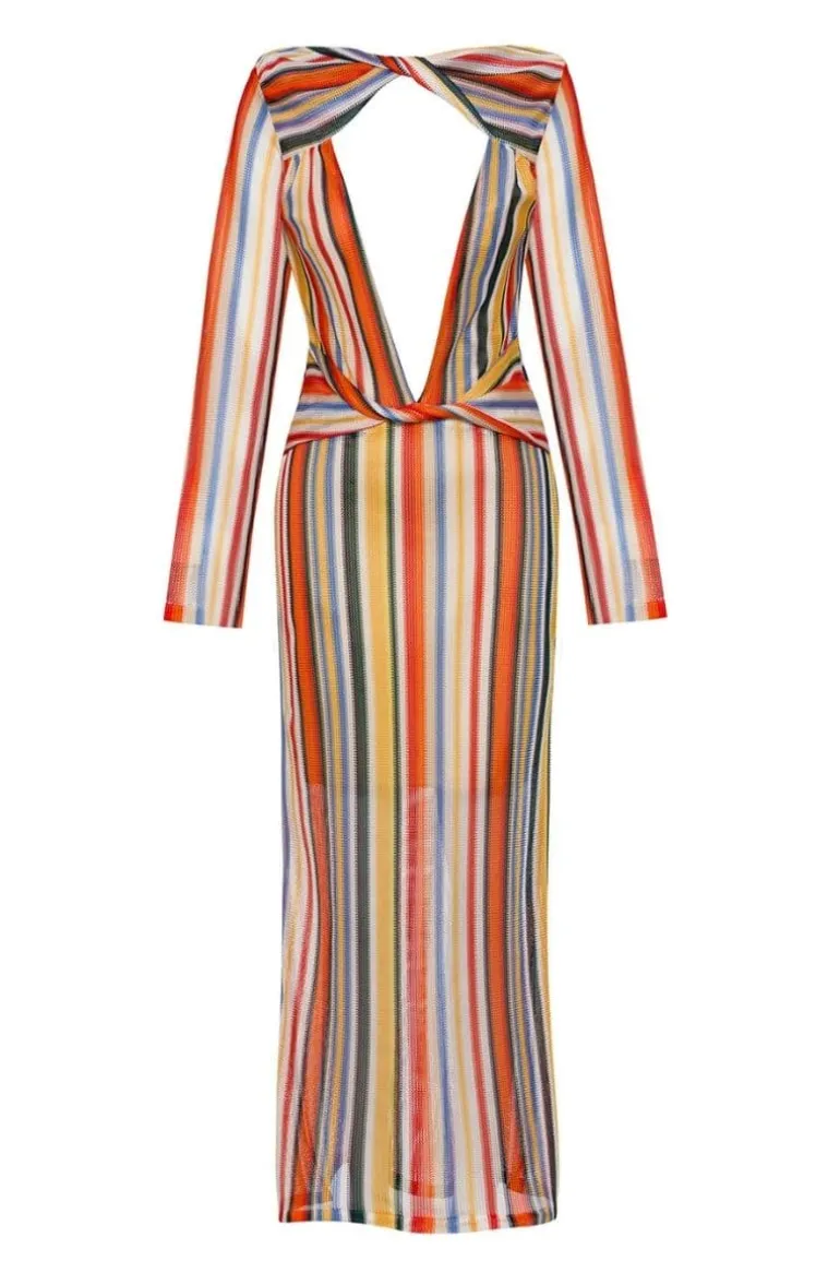Dresses | Midi Dresses<CULT MIA SERENA CUTOUT STRIPED DRESS Print
