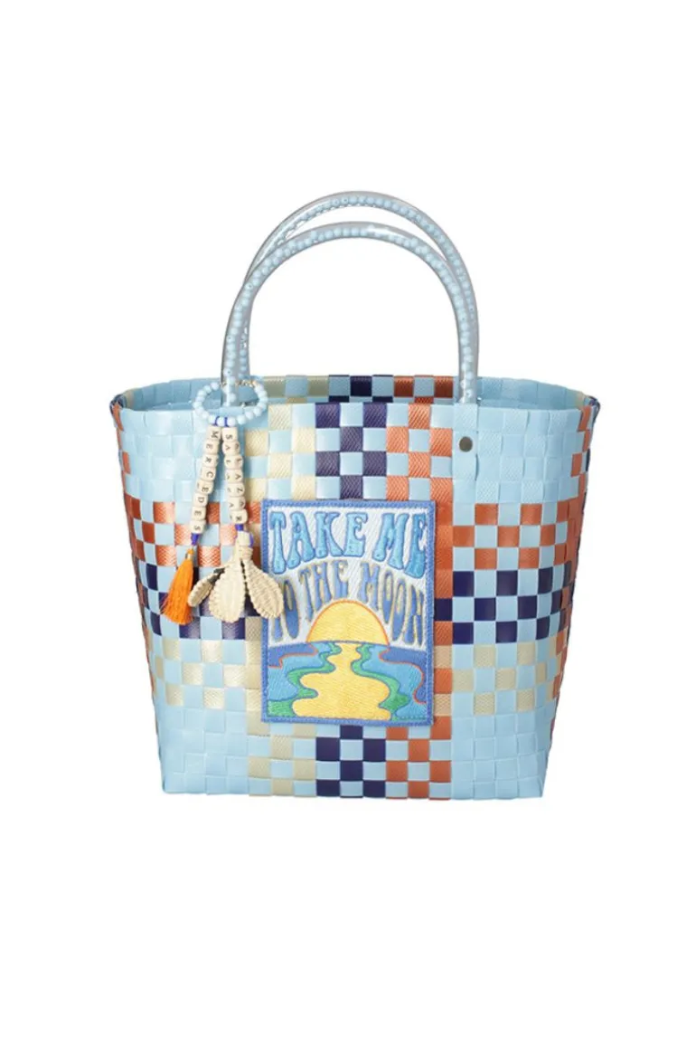 Top Handle Bags<CULT MIA SERENE ZUNCHO MEDIUM TOTE BAG Blue and Orange