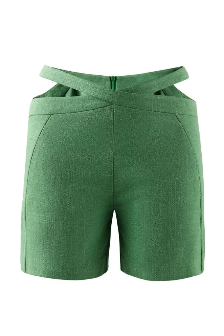 Pants<CULT MIA SHEILA GREEN SHORTS