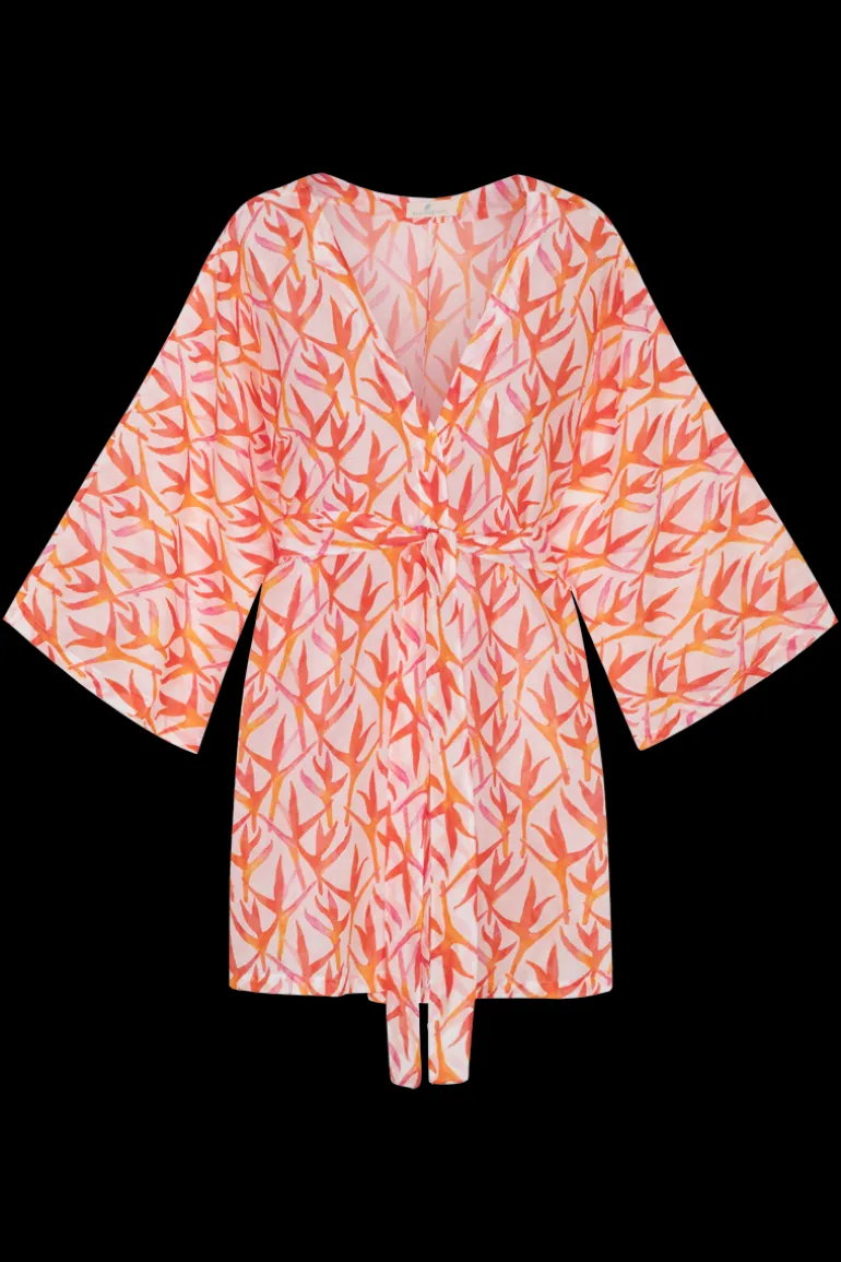Swimwear<CULT MIA SHORT KIMONO IN Bird of Paradise