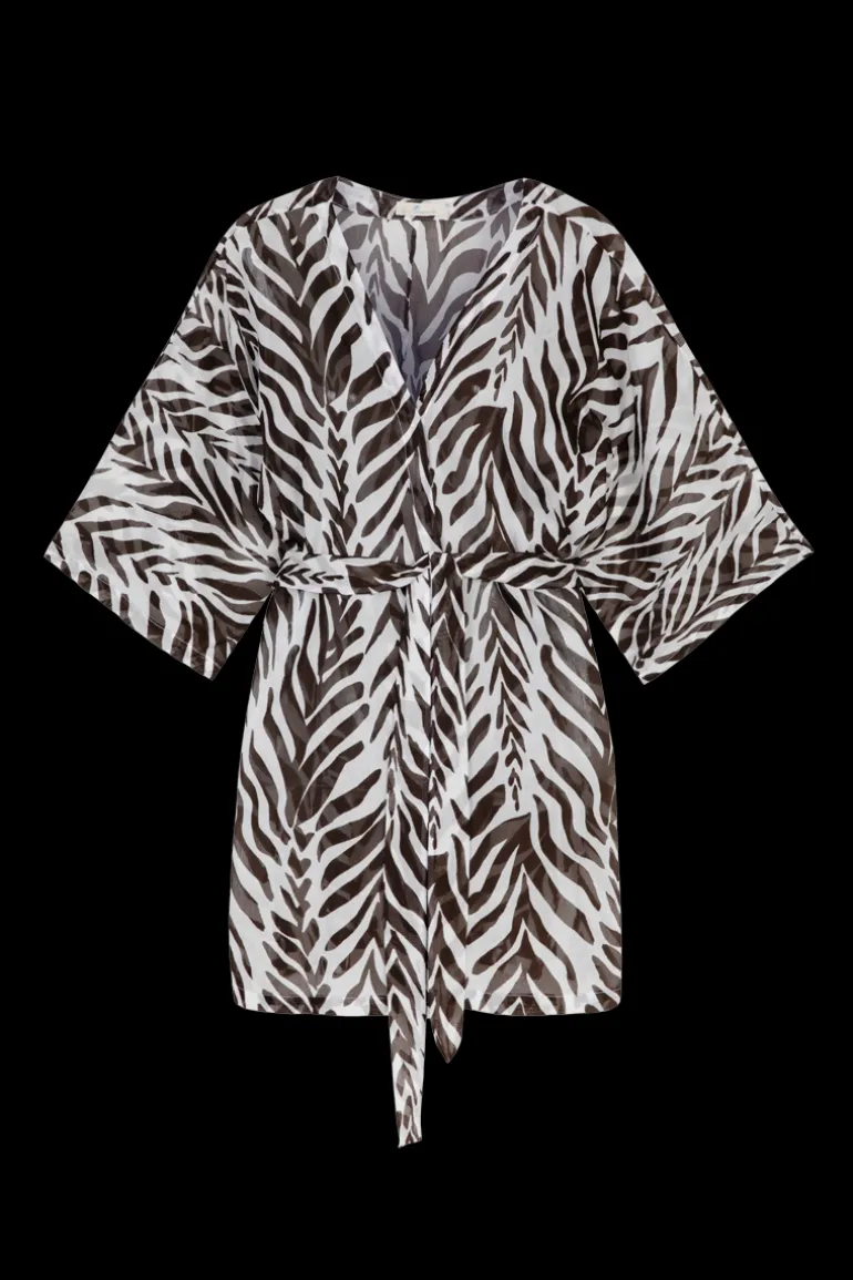 Swimwear<CULT MIA SHORT KIMONO IN Bronze Waves