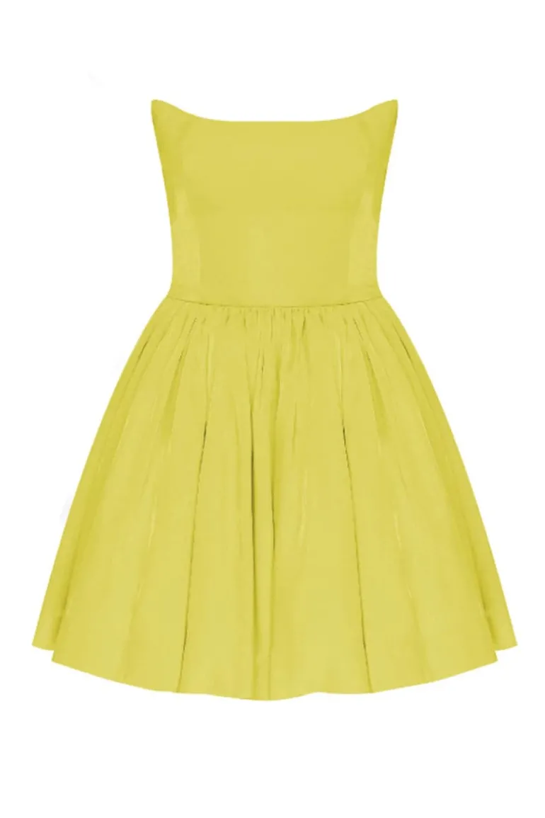 Dresses | Mini Dresses<CULT MIA SIBBY STRAPLESS SATIN MINI DRESS Marigold