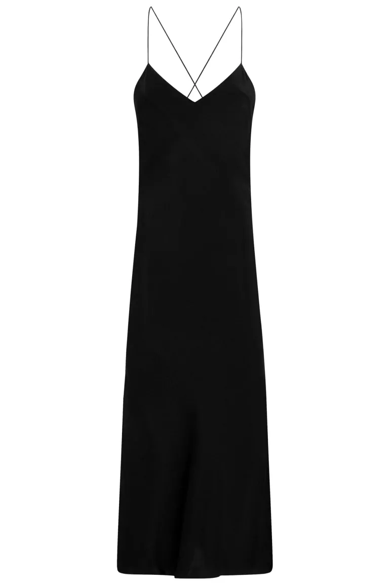 Dresses | Midi Dresses<CULT MIA SILK MIDI SLIP DRESS Onyx