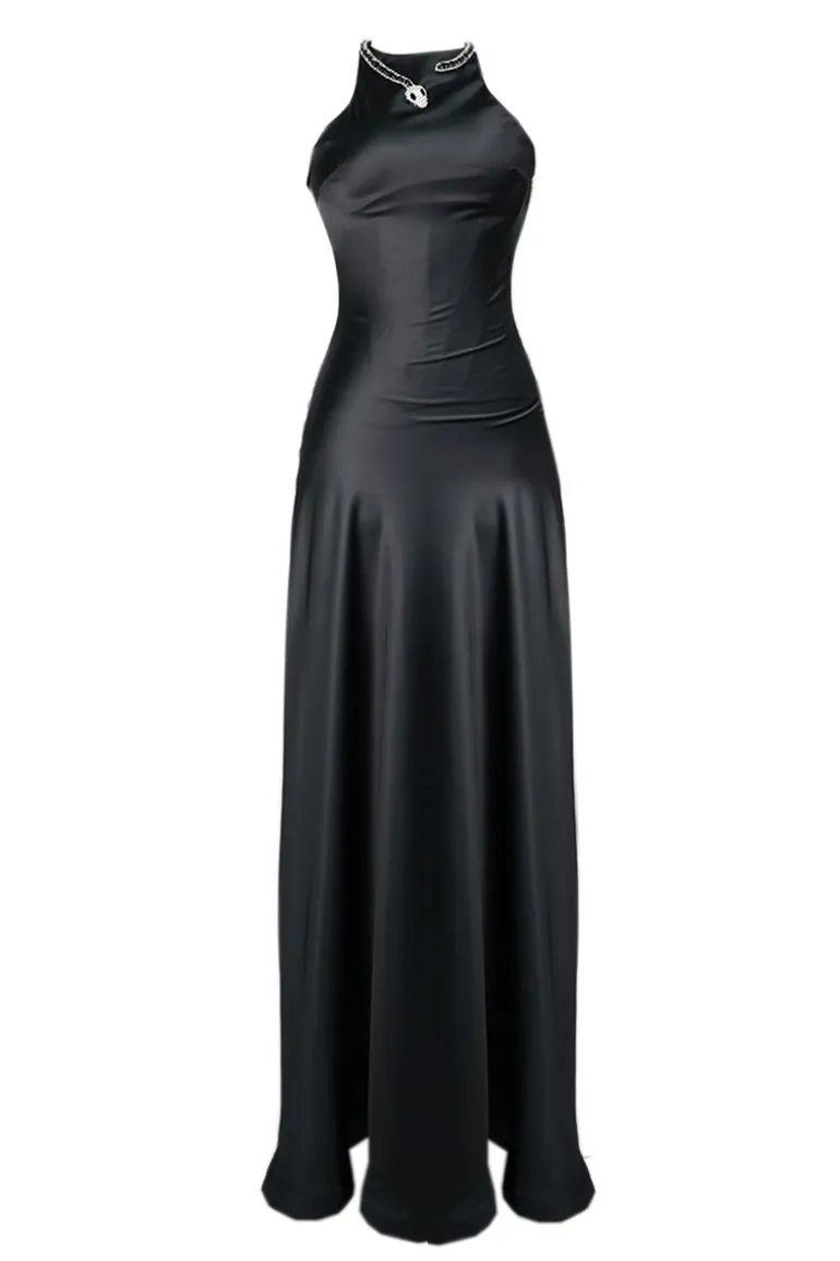 Dresses | Gowns<CULT MIA SLEEK SERPENTE EMBELLISHED GOWN Black