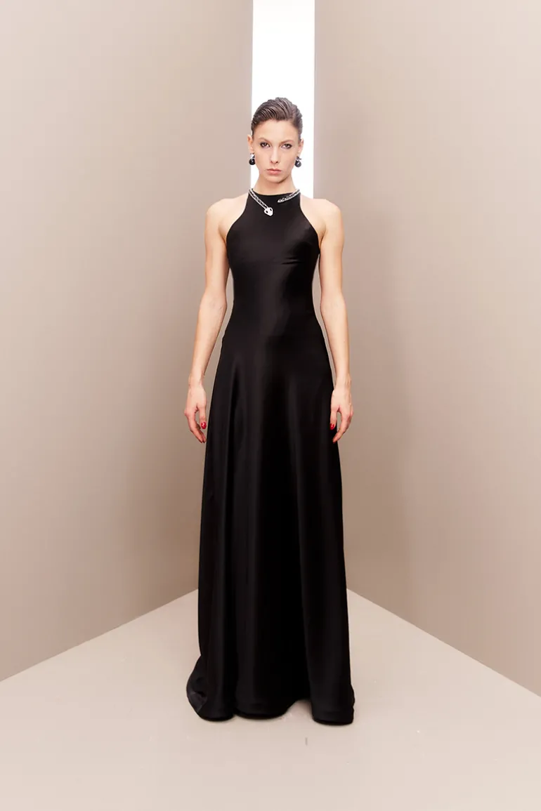 Dresses | Gowns<CULT MIA SLEEK SERPENTE EMBELLISHED GOWN Black