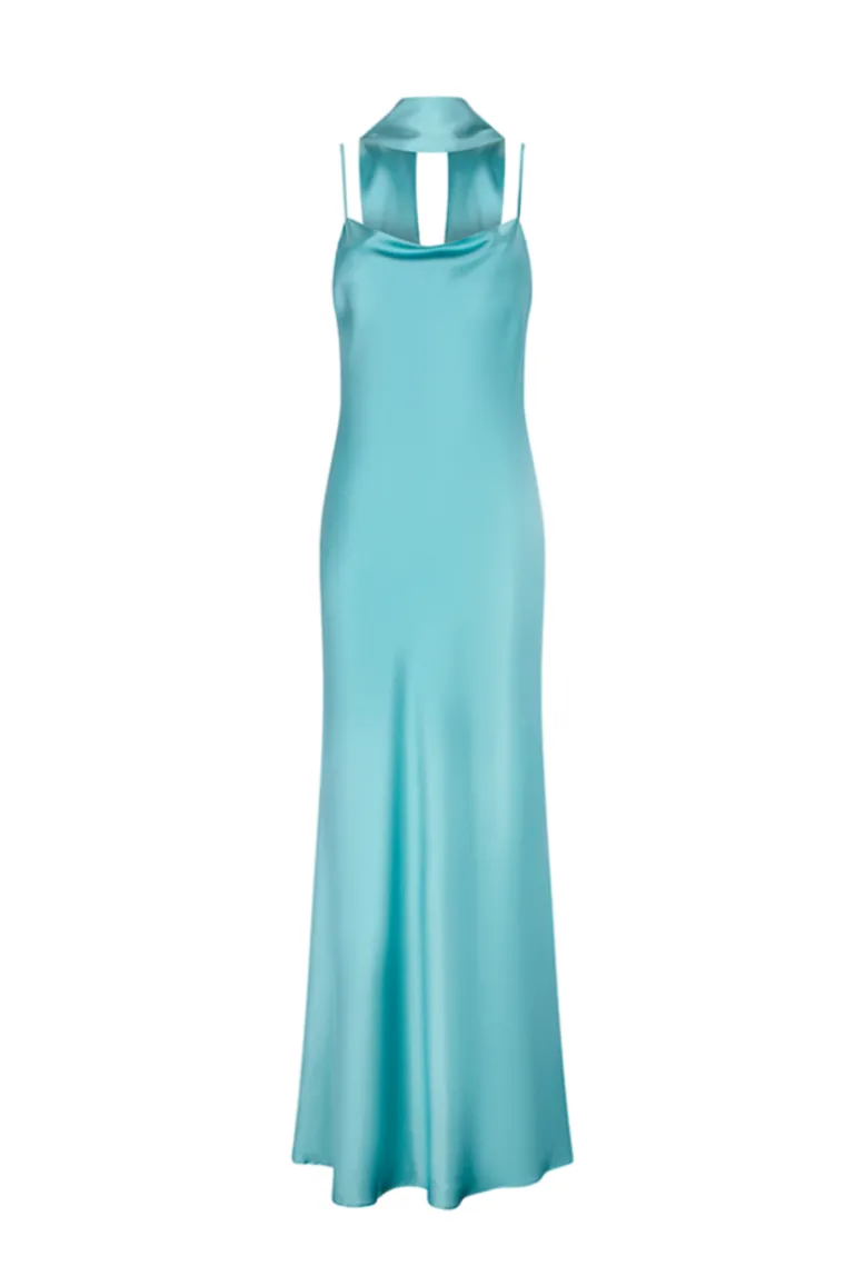 Dresses<CULT MIA SLIP MAXI DRESS IN Turquoise