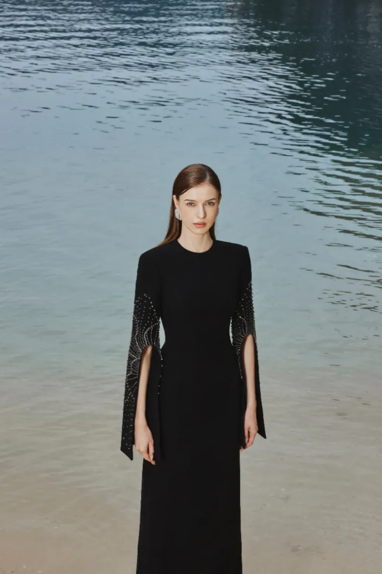 Dresses | Midi Dresses<CULT MIA SLIT-SLEEVE BODYCON DRESS Black
