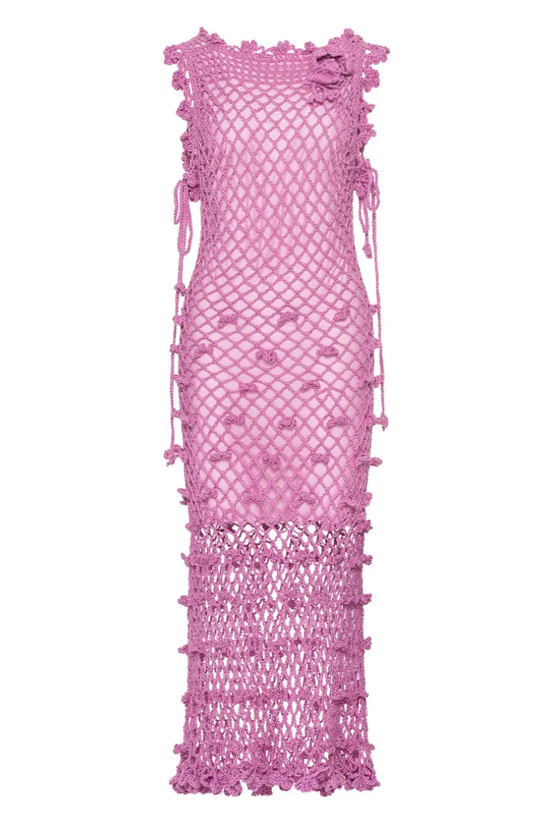 Dresses | Midi Dresses<CULT MIA SOFIA HANDMADE KNIT MIDI DRESS Pink
