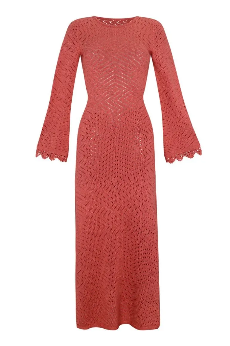 Dresses<CULT MIA SOL BACKLESS MAXI DRESS Salmon
