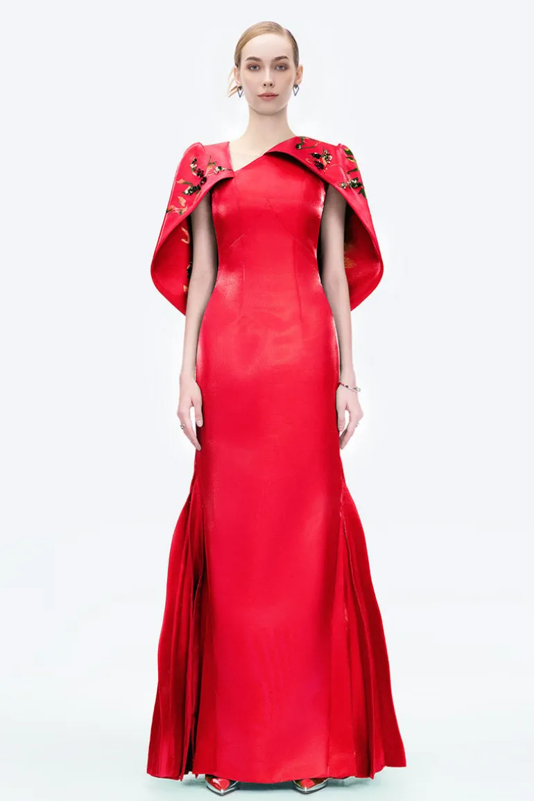 Dresses | Gowns<CULT MIA SONG OF FREEDOM GOWN IN RED Scarlet Red