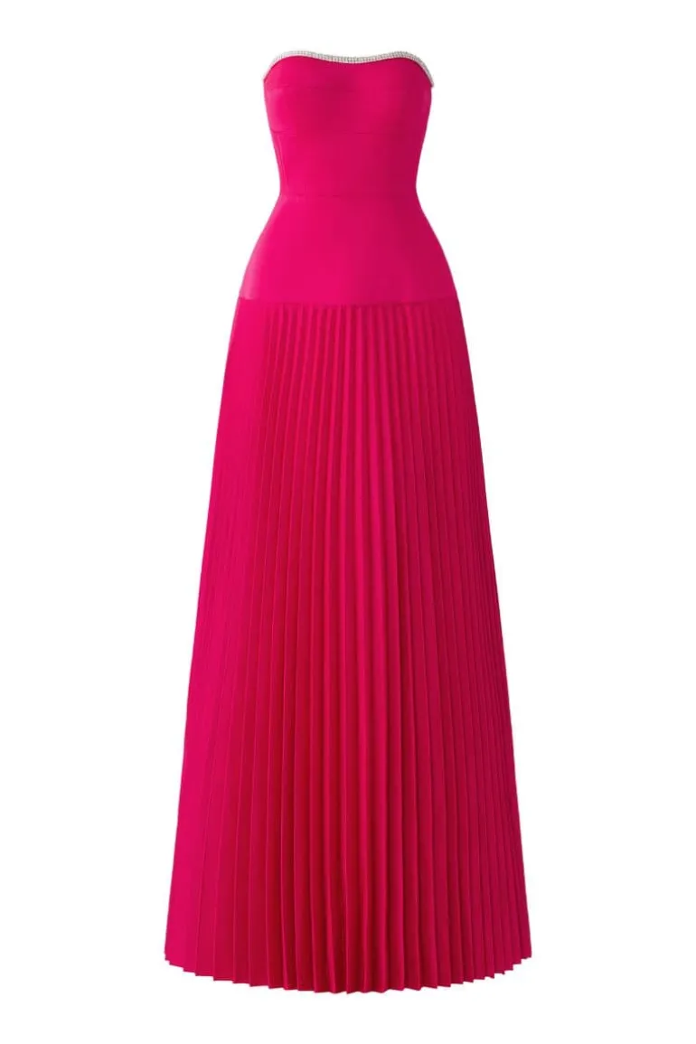 Dresses<CULT MIA SPAGHETTI STRAP PLEATED MAXI DRESS Pink