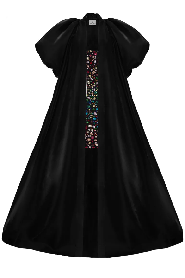 Outfit Sets<CULT MIA SPARKLE BANDEAU MINI DRESS WITH CAPE Black