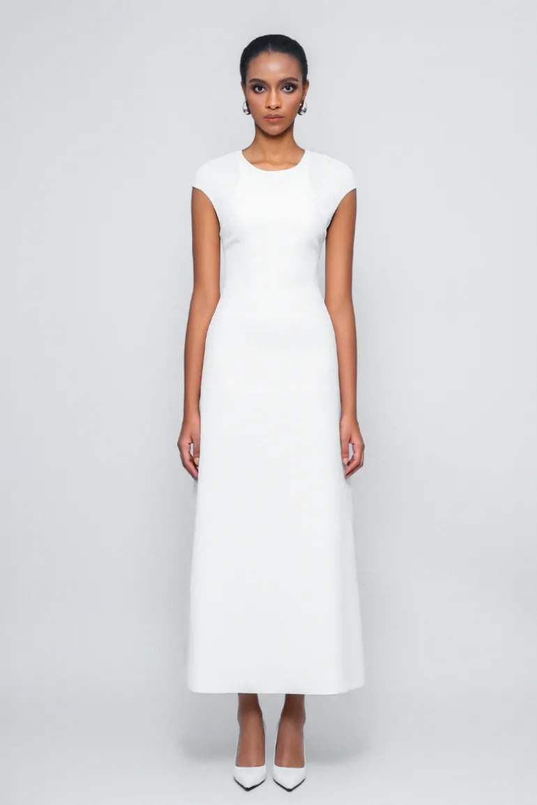 Dresses | Midi Dresses<CULT MIA SQUEEZE MIDI DRESS IN White