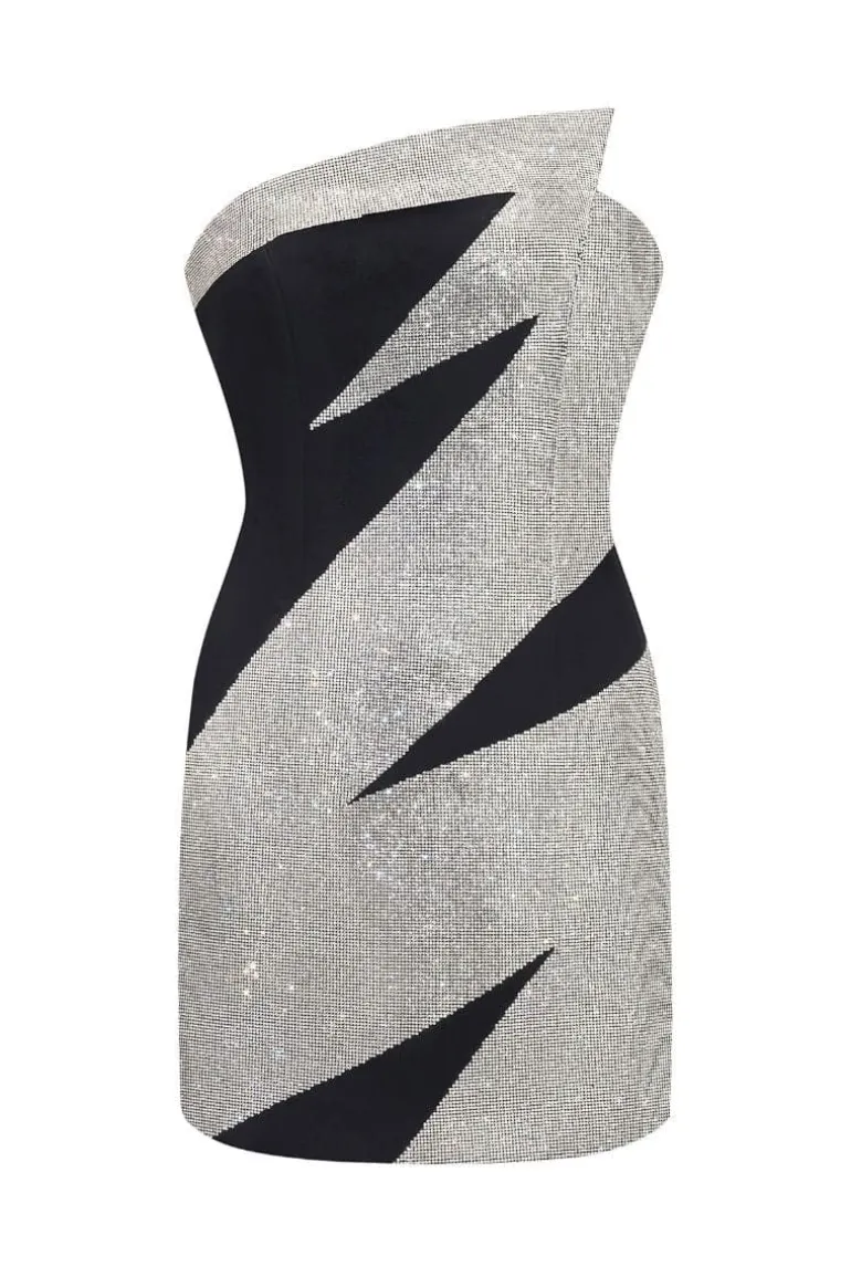 Dresses | Mini Dresses<CULT MIA STARLIGHT EMBELLISHED MINI DRESS Black