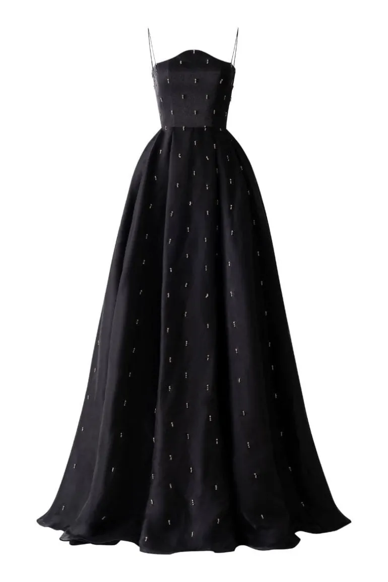 Dresses | Gowns<CULT MIA STRAPLESS FULL DRESS WITH STONE EMBELLISHMENT Black