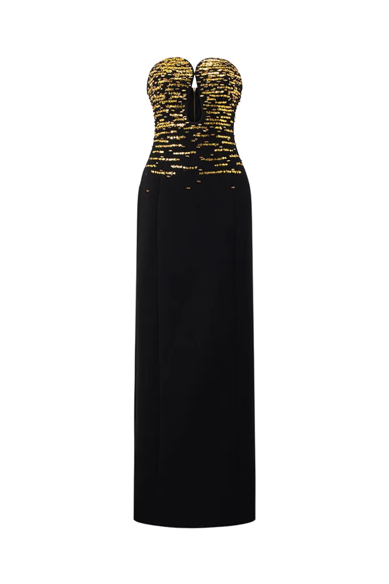 Dresses | Gowns<CULT MIA STRAPLESS TEARDROP GOWN Black
