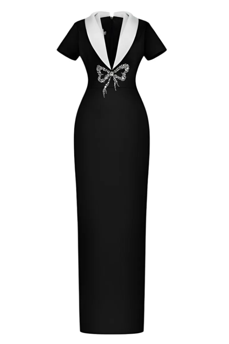 Dresses | Midi Dresses<CULT MIA SWEETHEART BOWTIE LONG DRESS IN Black