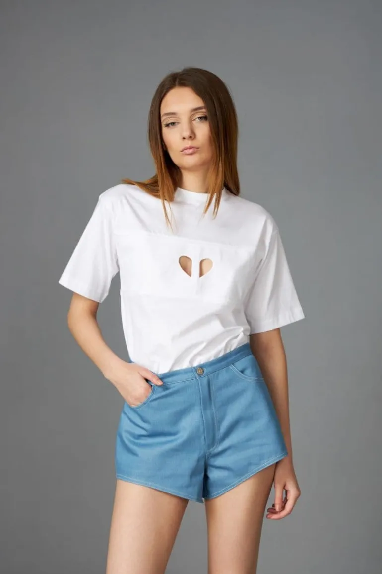 Pants<CULT MIA THE DENIM MINI SHORTS Navy