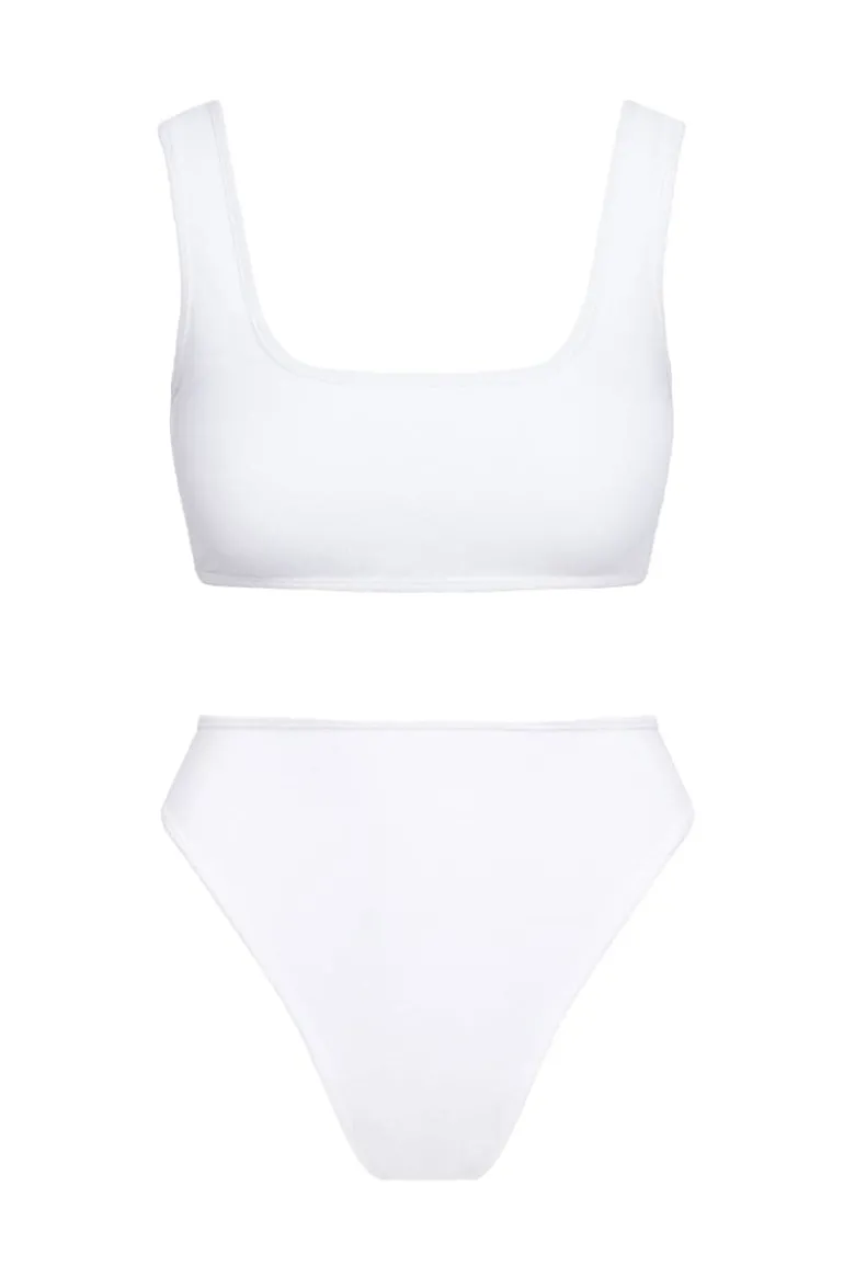 Swimwear<CULT MIA THE TERRY ATHLETIC TOP AND BRIEF BIKINI White