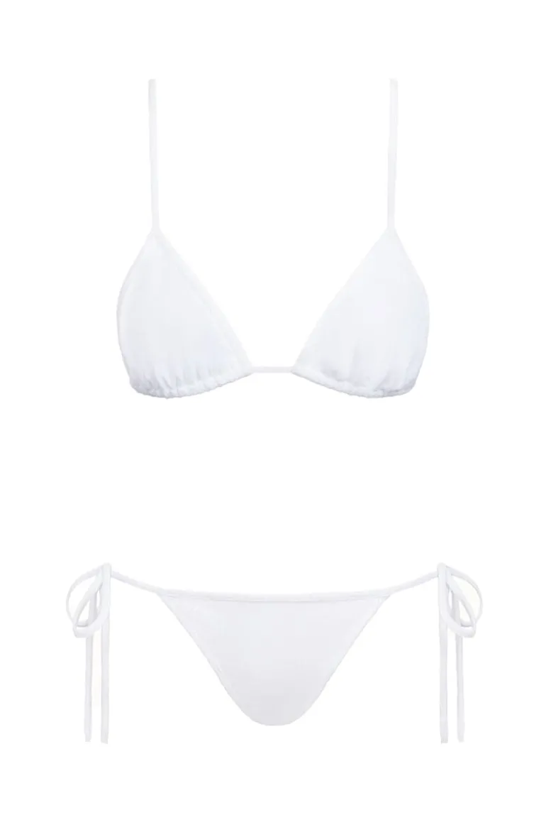Swimwear<CULT MIA THE TERRY TRIANGLE TOP AND BRIEF BIKINI White