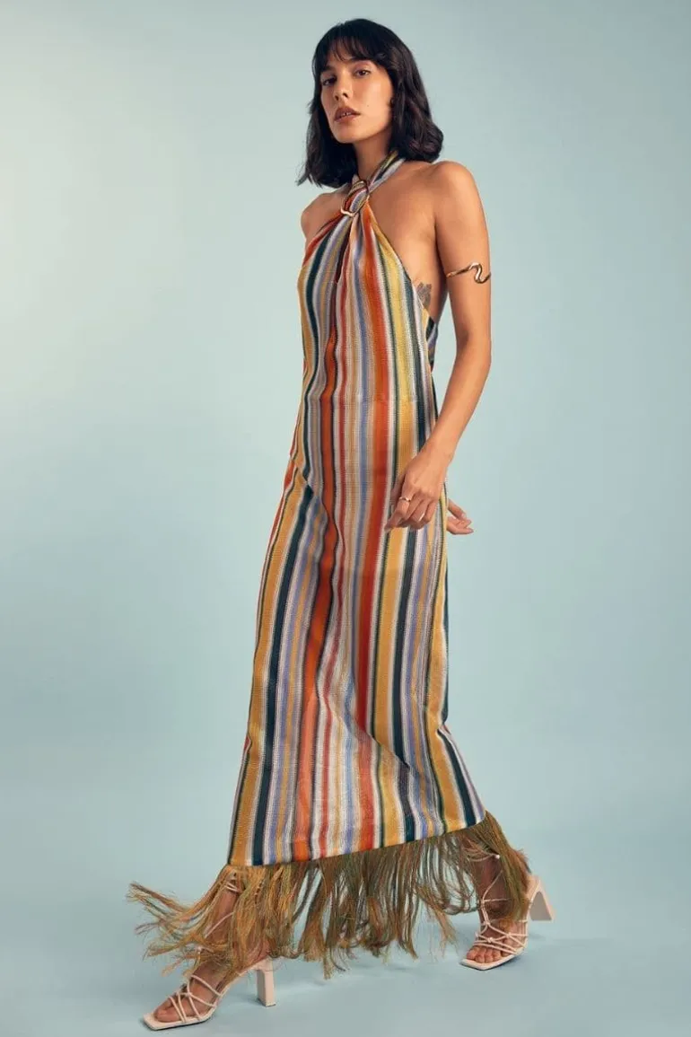 Dresses | Midi Dresses<CULT MIA TULANI HALTER DRESS Striped