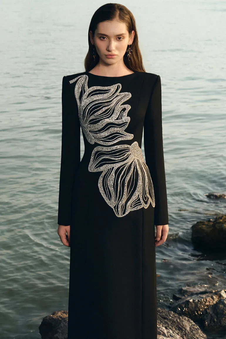 Dresses | Gowns<CULT MIA VELVET SATIN GOWN Black