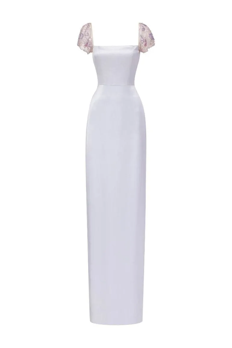 Dresses<CULT MIA CARA SILK SATIN ATTACHED MAXI DRESS Veri Peri